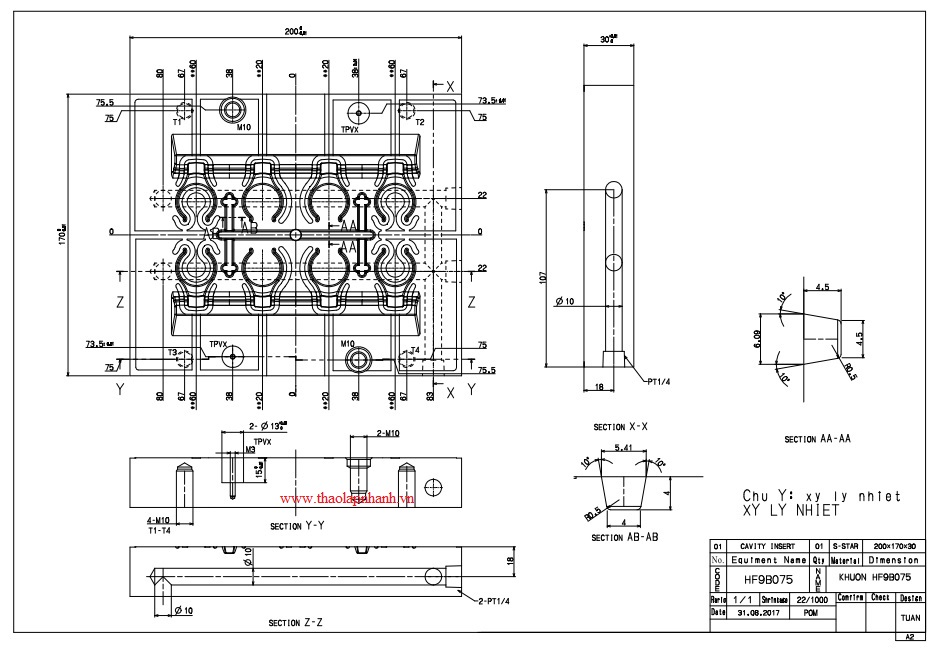 Trình tự thiết kế khuôn ép nhựa